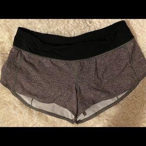 Lululemon Speed up shorts 2.5 Heather Lux Multi Blk/Blk sz 8